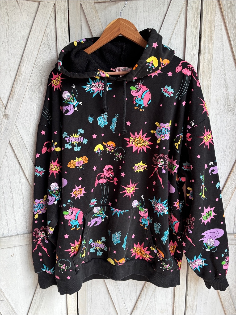 Dolls Kill x The Powerpuff Girls Villains Oversized Hoodie Black Medium